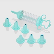 Braventa Collection Krema Dekaratör Pompası ve Dekoratif Uçlar Seti (Su Yeşili)