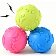 Braventa Collection Mta High-Tech 3 Adet Pati Desenli Köpek Isırma Topu, Küçük Boy At Getir Top, Köpek Oyuncağı