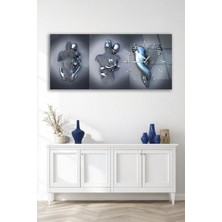 Olinpa Kırılmaz Cam Duvar Saati , Hem Tablo Hem Saat Aşk Temalı Ev Ofis Hediyesi