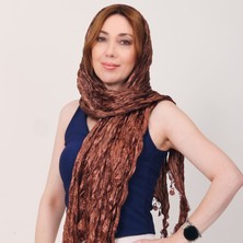 Mystic Shawl Lüks Saten Ipek Krinkle Şal (68 X190 Cm)