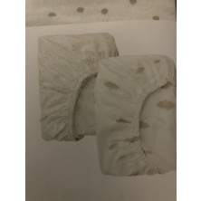 Ikealastikli Bebek Çarşafı Kırık BEYAZ,41X75 Cm, 2 Adet