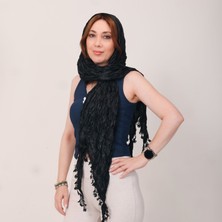 Mystic Shawl Lüks Saten Ipek Krinkle Şal (68 X190 Cm)