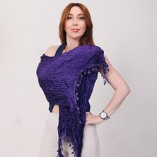 Mystic Shawl Lüks Saten Ipek Krinkle Şal (68 X190 Cm)
