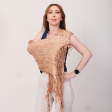 Mystic Shawl Lüks Saten Ipek Krinkle Şal (68 X190 Cm)