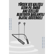 İsmiyle Al Mey Ithalat® Kablolu Kulak Içi Bluetooth Kulaklık 60 Saat Anc Özellikli Boyun Bantlı