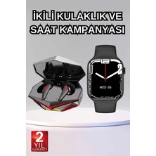 İsmiyle Al Mey Ithalat® Ikili Set Dev Kampanya Ucuz Kulaklık Ucuz Akıllı Saat Gürültü Önleyici Uzun P