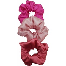 Braventa Collection Sipariş Vakti Saten Saç Tokası Scrunchie Toka 3 Adet (Karışık5)