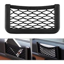 Braventa Collection Araç Içi Fileli Cep Telefon Cüzdan Gözlük Için Çok Amaçlı Yapışkanlı Ceplik Telefon Tutucu