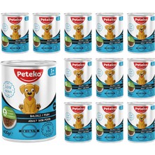 Braventa Collection Peteko Yetişkin Köpek Balıklı ve Jöleli Konserve Mama 400 gr x 12 Adet