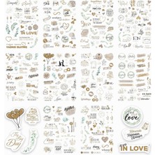 Braventa Collection Colortouch Düğün Sticker Seti, 325 Adet Çıkartma, Misafir, Konuk Defteri Veya Fotoğraf Albumü Için S