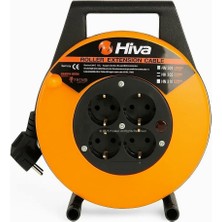 Braventa Collection Proalet Makaralı Seyyar Kablo, 3x1,5 Mm², Dayanıklı Uzatma Kablosu, Dörtlü Prizli, Iç Mekan, Dış Mek