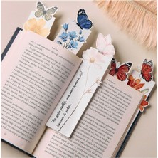 Braventa Collection Renkli Kelebek Figürlü Motto Mesajlı Kitap Ayracı