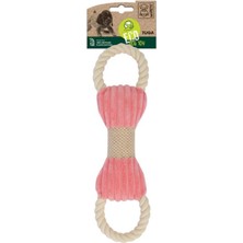 Braventa Collection M-Pets Tuga Pembe Bej Kemik Şekilli Köpek Oyuncağı