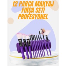 İsmiyle Al Mey Ithalat® Doğal Görünüm Sağlayan Yumuşak Kıllı 12 Parça Makyaj Fırça Seti Günlük V