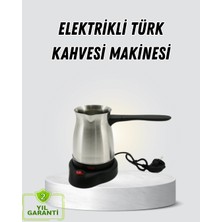 İsmiyle Al Mey Ithalat® 800W Paslanmaz Elektrikli Cezve Gizli Rezistans ve Ergonomik Kulp