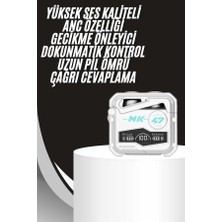 İsmiyle Al Mey Ithalat® Gecikme Önleyici Oyuncu Kulaklığı Bluetooth Bağlantılı Anc Özelliği 5.0 Blue