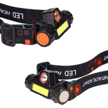 Kafa Lambası - 8 Saat Dayanıklı Şarjlı Sensörlü Mıknatıslı - Kamp - Balıkçılık- Acil Durum Feneri - Lisinya