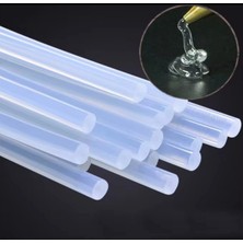 İsmiyle Al Mey Ithalat® Kalın Silikon Çubuk 10’lu Paket – Şeffaf Yedek Silikon