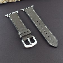 Kuzgun Deri Apple Watch 38 40 41MM, Watch 10 11 42MM Seri 1 2 3 4 5 6 7 8 9 Uyumlu El Yapımı Hakiki Pueblo Doğal Deri Apple Watch Saat Kordonu, Apple Watch Uyumlu Deri Kayış