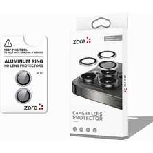 Braventa Collection Senon iPhone 17 Için Cl-12 Premium Safir Parmak Izi Bırakmayan Anti-Reflective Kamera Lens Koruyucu