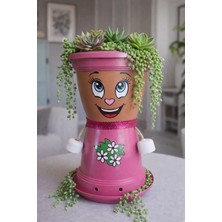 İsmiyle Al Mey Ithalat® Boncuk Hanım Villa Dekoratif Saksı 1.7 Litre