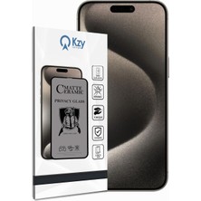 Braventa Collection Kzy Iletişim iPhone 15 Pro Max ile Uyumlu Tam Kaplayan Mat Seramik Nano Esnek Hayalet Ekran Koruyucu