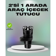 İsmiyle Al Mey Ithalat® Araba Çift Bardak Tutucu 360° Dönebilen Ikisi Bir Arada Ayarlanabilir