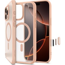 Braventa Collection iPhone 16 Pro ile Uyumlu Ince Magsafe Kılıf Ultra Hybrid T Force Kamera Butonu Sararma Karşıtı Durac