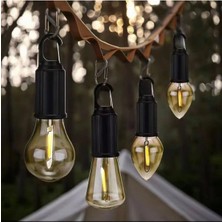 İsmiyle Al Mey Ithalat® Taşınabilir Şarjlı LED Ampül Outdoor Kamp Bahçe Ası