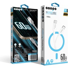 Braventa Collection Onopo 60W Pd Type-C To Type-C Hızlı Şarj ve Data Kablosu 1 Metre | Android Uyumlu | Silikon Örgülü |
