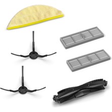 Braventa Collection Kärcher Rcv 5 Elektrikli Süpürge Için Orijinal Aksesuar Seti, 1 Ana Fırça, 1 Silme Bezi, 2 Yan Fırça