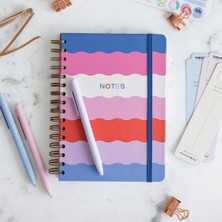 Braventa Collection Paperora A5 Spiralli Sert Kapak Lastikli Noktalı Tarihsiz Not Defteri Çok Renkli