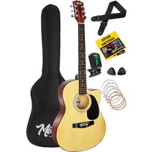 Braventa Collection RG-540NT Kaliteli Kesik Kasa 40 Inç Akustik Gitar Seti 4/4 Yetişkin