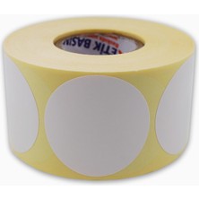 Braventa Collection Hazır Etiketler , Hazır Al Hızlı Al Kuşe Etiket 50MM Çap Ruloda 500 Adet 40MM Kuka Çapında Baskısız