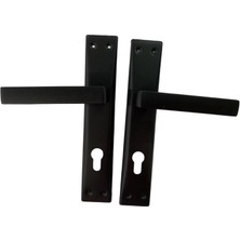 LTG Nova Mey Ithalat® Adil Riva Mat Siyah Yale Kapı Kolu