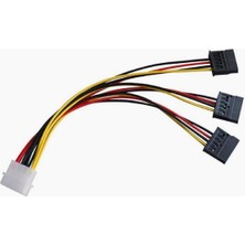 Braventa Collection Üçlü 3 Port Ide Molex Sata Power HDD 4 Pin Güç Kablosu 5101