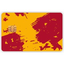Braventa Collection Quart Aksesuar Sarı Kırmızı Kart Kaplama Sticker Kredi Kartı Sticker