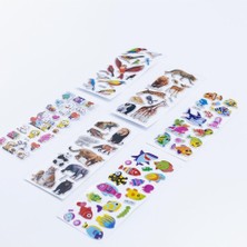 Braventa Collection 6 Adet Kabartmalı Yapışkan Sticker, Hayvanlar Alemi