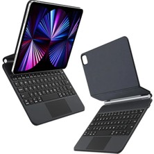 Braventa Collection iPad Pro 12.9 Inch ile Uyumlu (2020-2021-2022 Serileri) Touchpad Case Magic Keyboard Folio Utra Slim