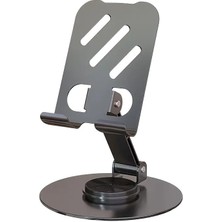 Braventa Collection Deppo Trend Yüksek Kaliteli Metal Stand Katlanabilir ve Ayarlanabilir 360 Derece Dönebilen Tablet St