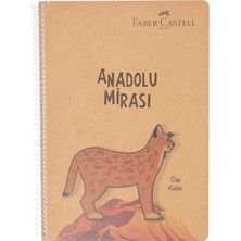 Braventa Collection Faber-Castell Anadolu Mirası Spiralli Defter, A4, 100 Yaprak, 70G Kağıt, Çizgili, 500 Mikron Pp Kapa