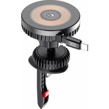 Braventa Collection Xo CX024 Manyetik Kablosuz Hızlı Şarjlı Araç Telefon Tutucu, 15W Hızlı Şarj, Magsafe Ile Uyumlu, Hav