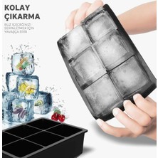 Braventa Collection Mithra Life 6 Lı Büyük Boy Kare Silikon Buz Kalıbı MIT1073