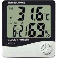 Braventa Collection Htc-1 Duvara Asılabilen Saatli Sıcaklık ve Nem Ölçer Termometre Higrometre