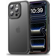 Braventa Collection iPhone 15 Pro ile Uyumlu Mattcover Serisi Arkası Mat Polikarbonat Kenarları Silikon ve Köşeleri Güçl
