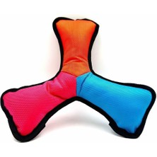 Braventa Collection Tasma Market Su Geçirmez Dayanıklı Kumaş Frizbi Köpek Eğitim Oyuncağı Turuncu-Yeşil-Mor