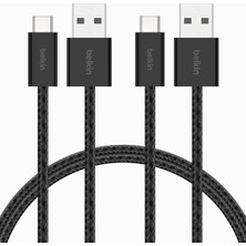 Braventa Collection 2'li Örgülü Usb-A - Usb-C Kablo, 1,5 M, 15 W, Yumuşak, Esnek ve Hızlı Şarj Kablosu, iPhone 16 ve 15