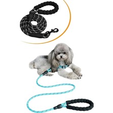 Braventa Collection Buffer Reflektörlü Fosforlu Köpek Gezdirme Halatı Tasma Kayışı Metal Kancalı 130 cm