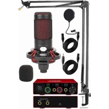 Braventa Collection Cxn-30 Paket-4 Stüdyo Ses Kartlı Condenser Mikrofon Stand Seti