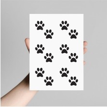 Braventa Collection Şekilli Sticker, Pati, 3x3 cm 2 Sayfa